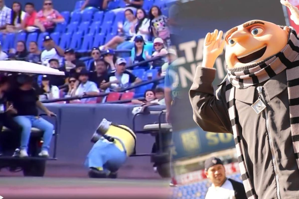 VIDEO: Minion se accidenta en el estadio de Monterrey y se hace viral