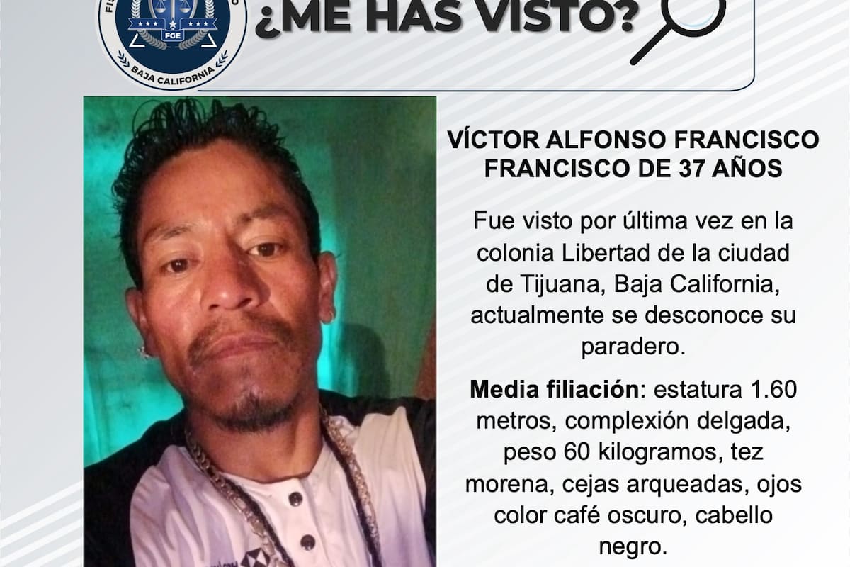 Se busca a Víctor Alfonso Francisco Francisco de 37 años de edad