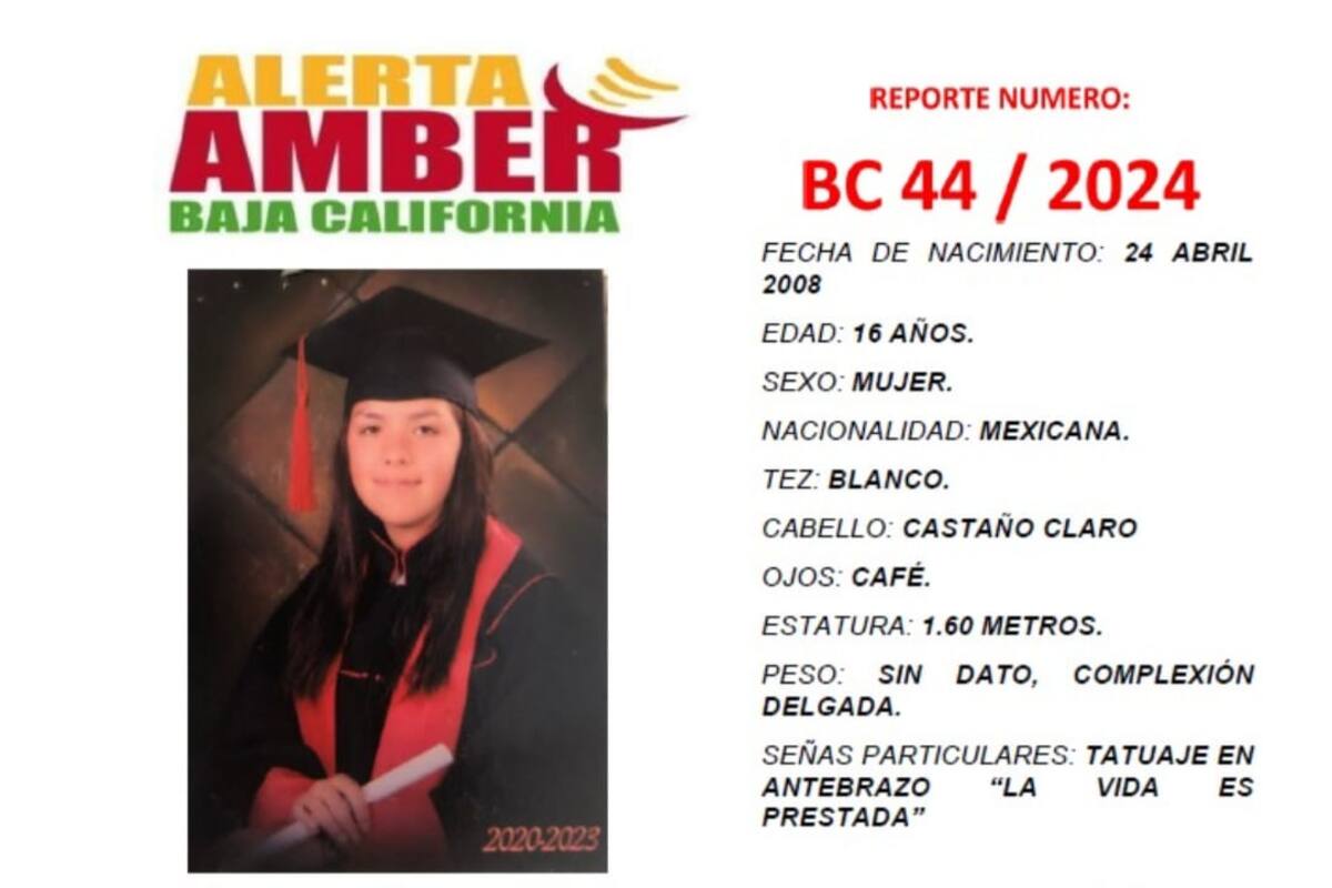 Activan Alerta Amber por Laura Alexis Ramírez Peña de 16 años