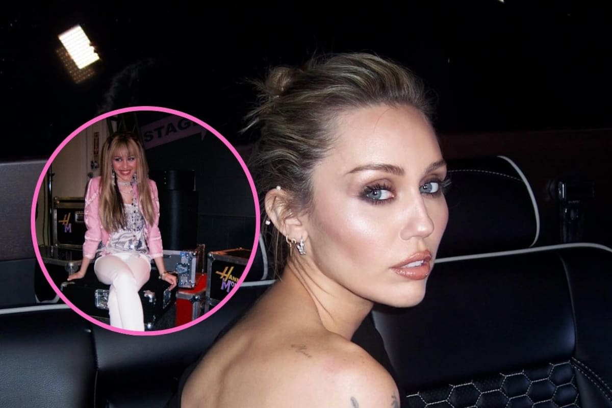 Captan a Miley Cyrus usando la peluca rubia de Hannah Montana durante grabaciones en Malibú por el especial de aniversario de la serie