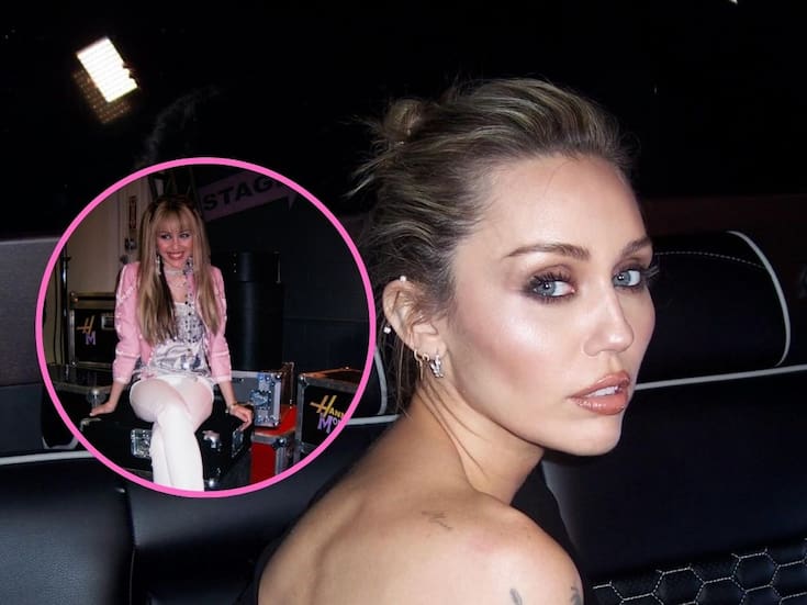 Captan a Miley Cyrus usando la peluca rubia de Hannah Montana durante grabaciones en Malibú por el especial de aniversario de la serie