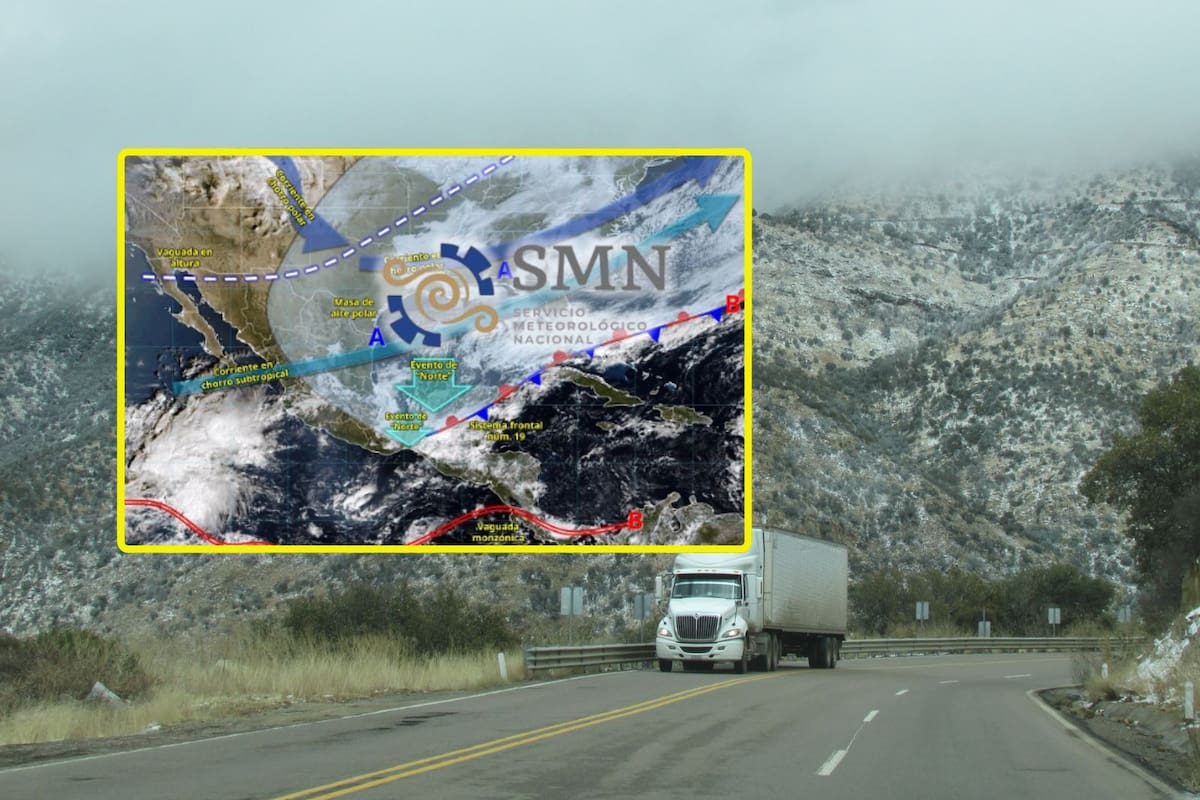 Frente frío 19 y un nuevo sistema polar ‘congelarán’ estas ciudades jueves y viernes; habrá lluvias fuertes, heladas y “viento del Norte” con rachas de hasta 70 km/h