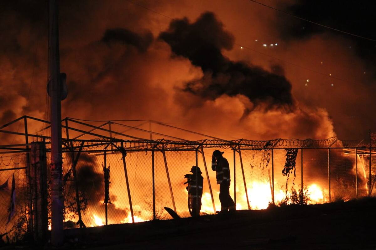Incendio en bodega de plásticos en El Pípila, Tijuana