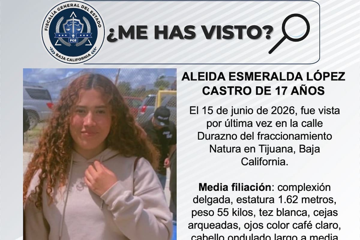 Se busca Aleida Esmeralda López Castro de 17 años de edad