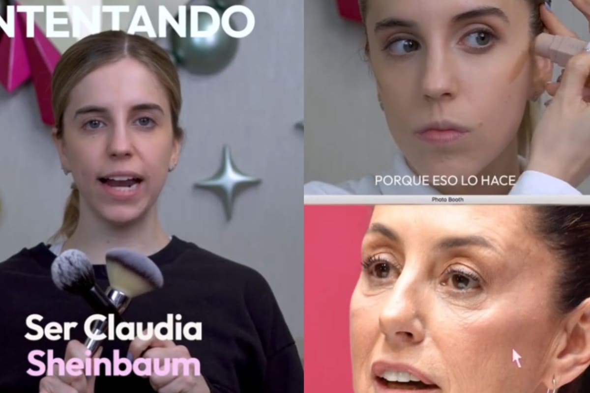 Mujer se maquilla como Claudia Sheinbaum y se hace viral en TikTok