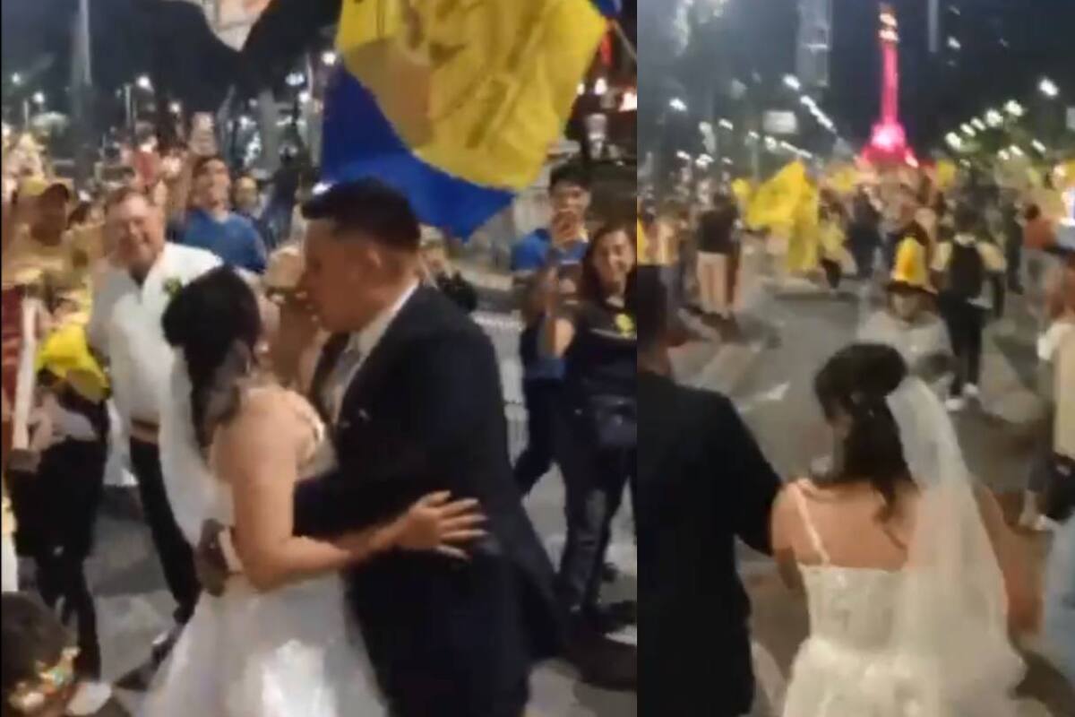 VIDEO: Recién casados se olvidan de la luna de miel y se van a festejar el campeonato