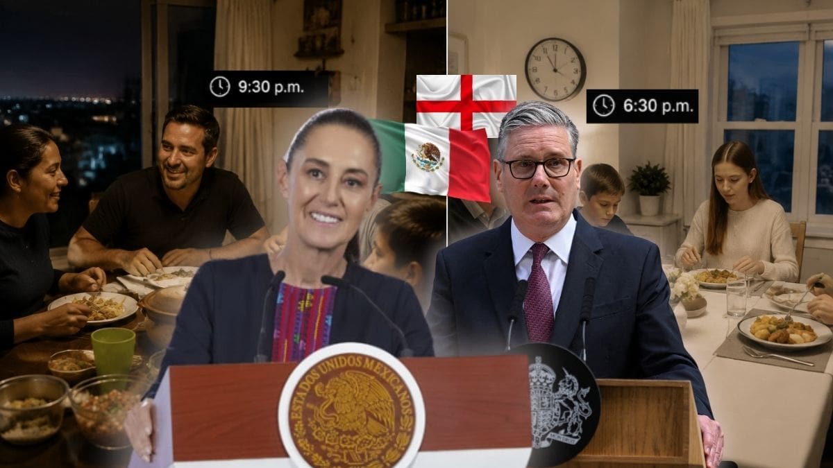 Mientras en México la cena es flexible y se adapta a la rutina familiar, en Inglaterra se sirve siempre entre 6 y 8 pm pues los horarios de comida son estrictos