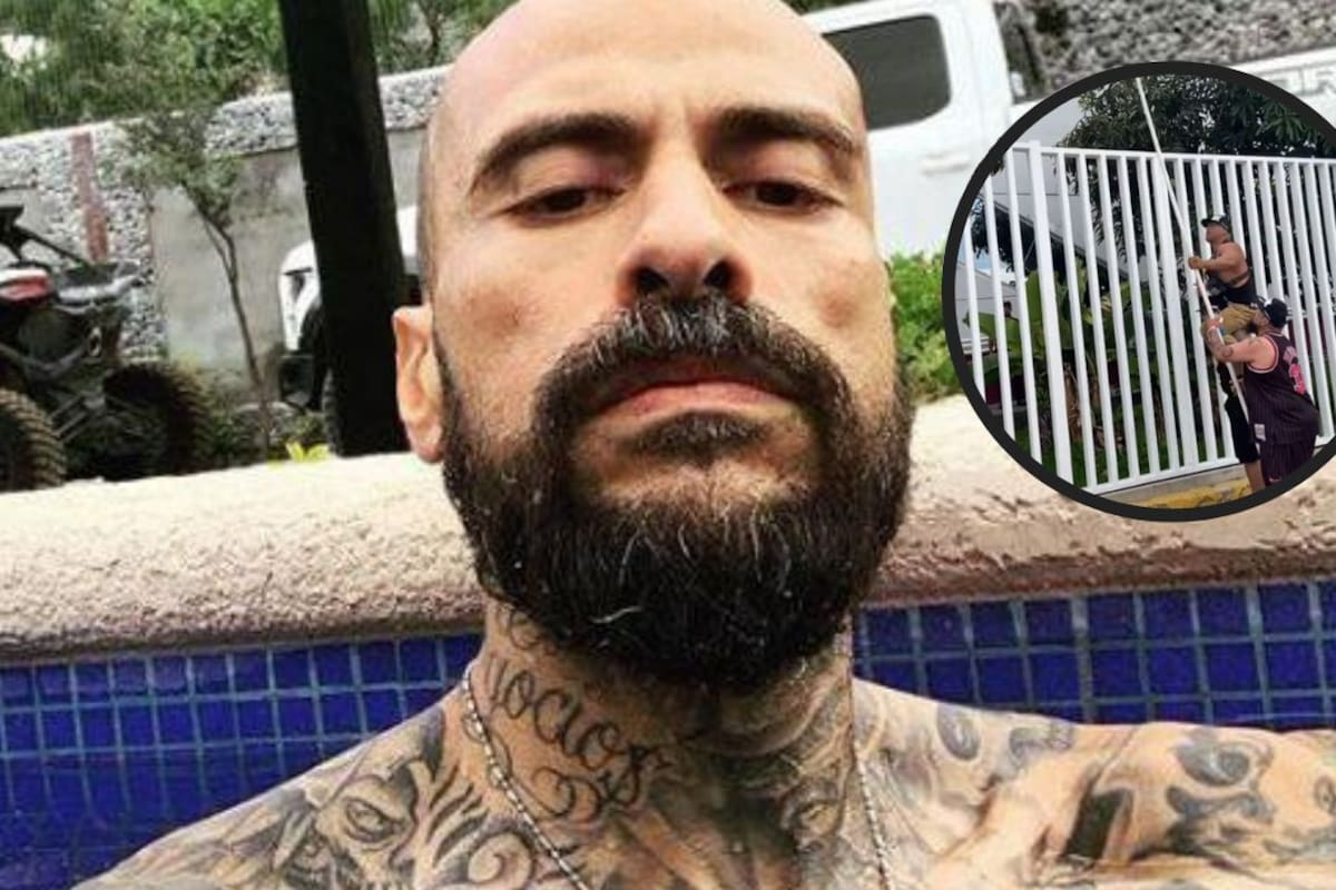 Babo de 'Cartel de Santa' ayuda a jóvenes a cortar mangos en la calle
