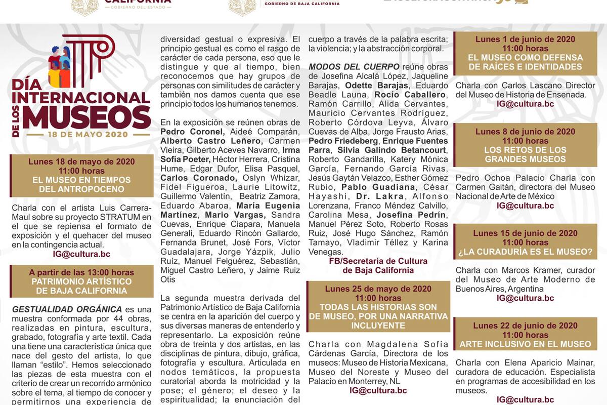 Analizarán papel de los museos ante la nueva normalidad