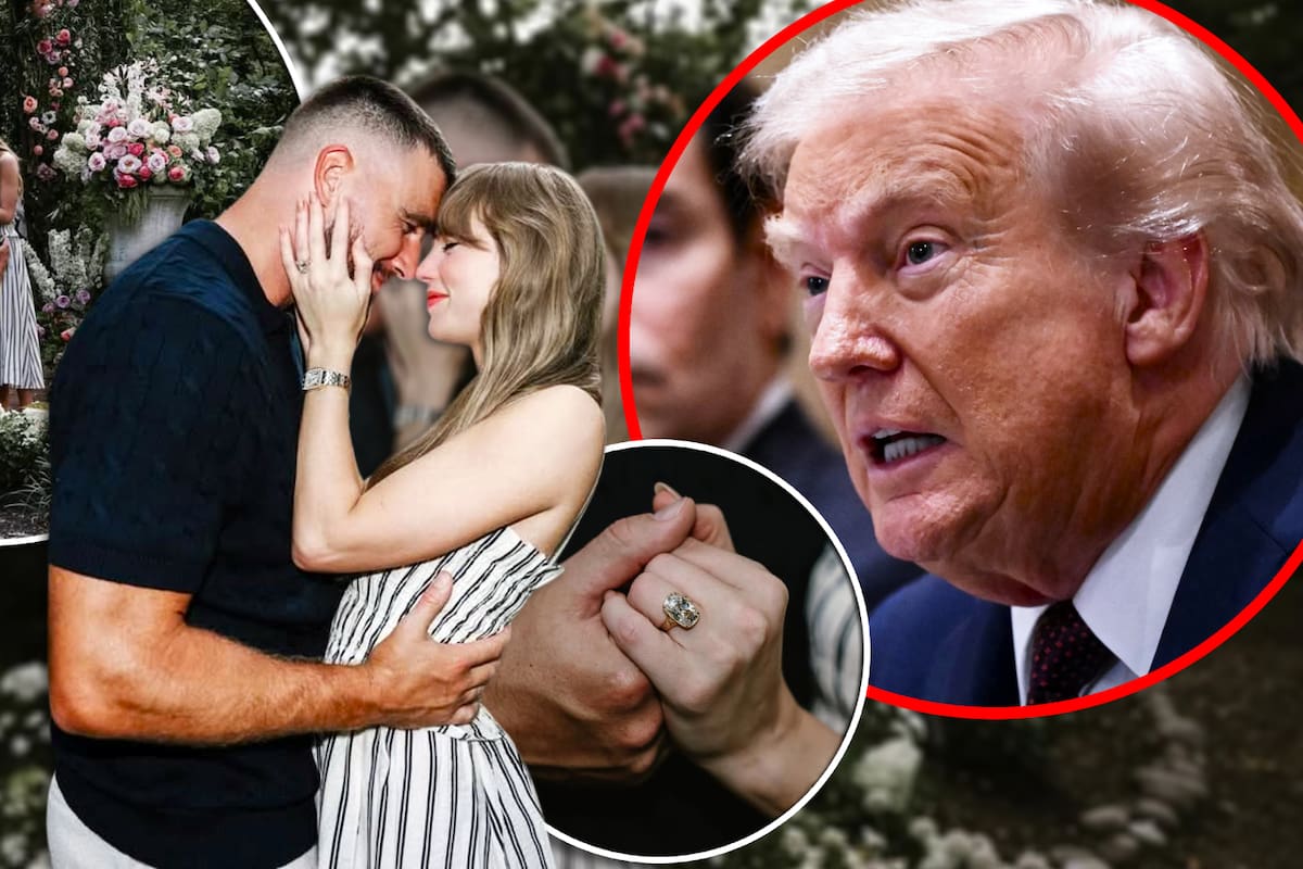 Trump le desea “mucha suerte” a Travis Kelce por su compromiso con Taylor Swift