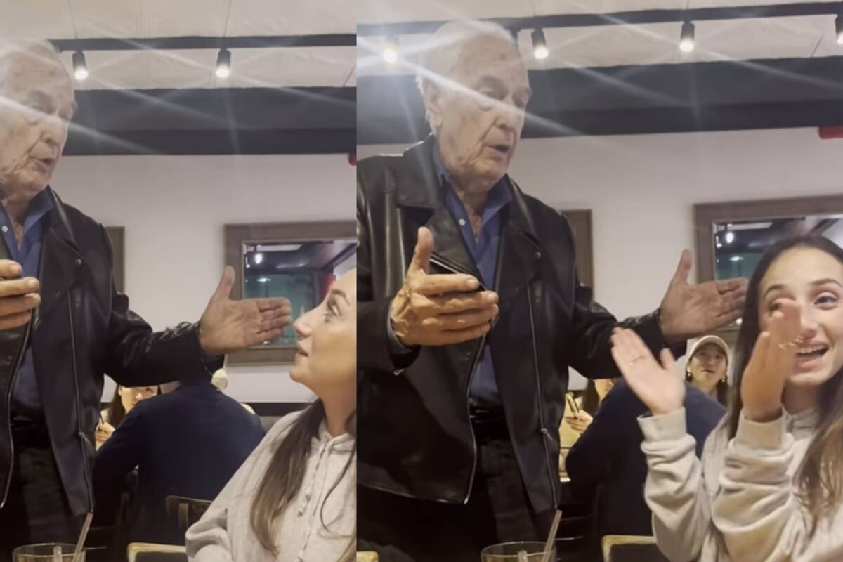 De la nada, un hombre se para a cantarle a una persona que celebraba su cumpleaños en un restaurante