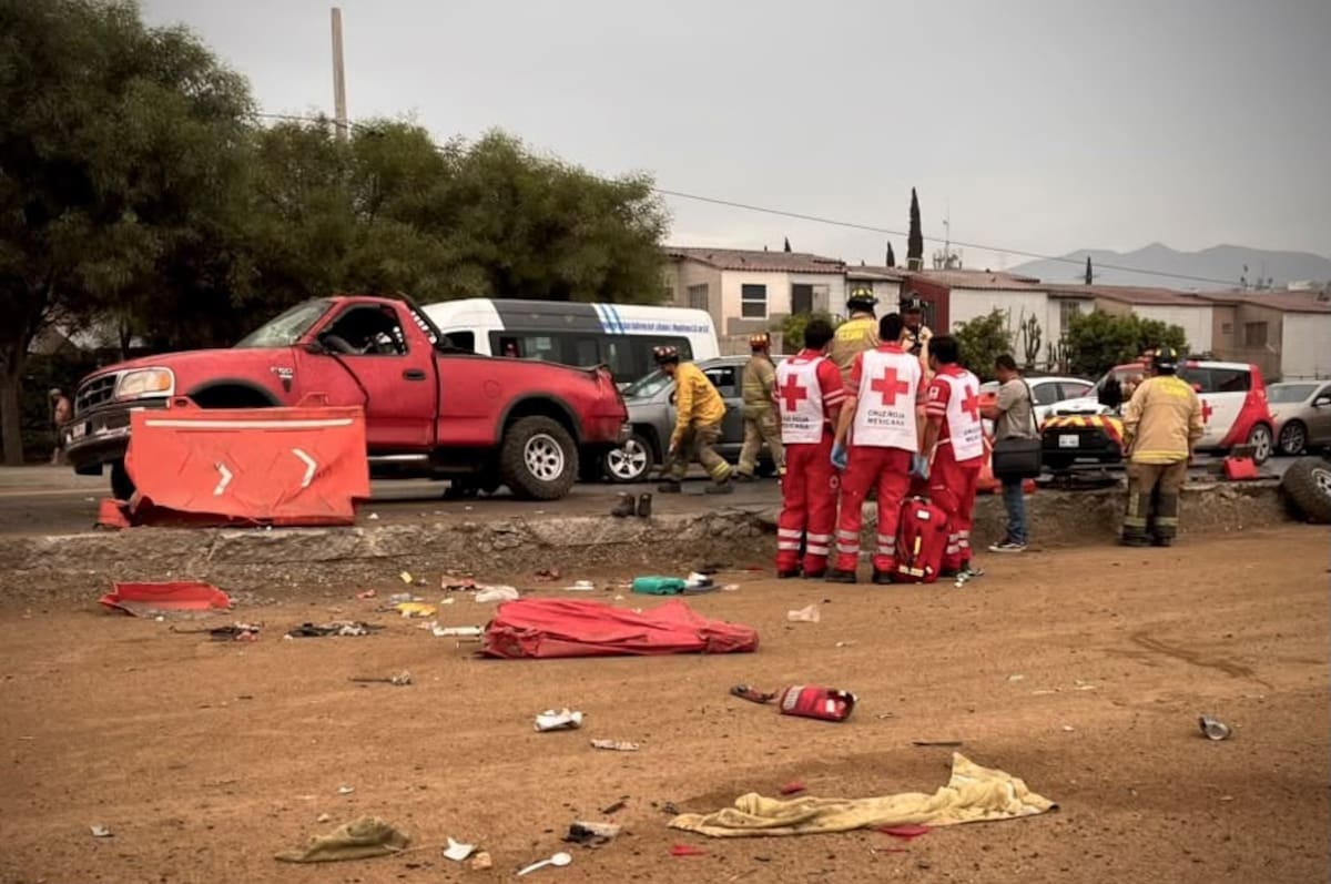 La zona quedó bajo responsabilidad de policías municipales de la sección de Peritos de Tránsito. Foto: Cortesía / Border Zoom