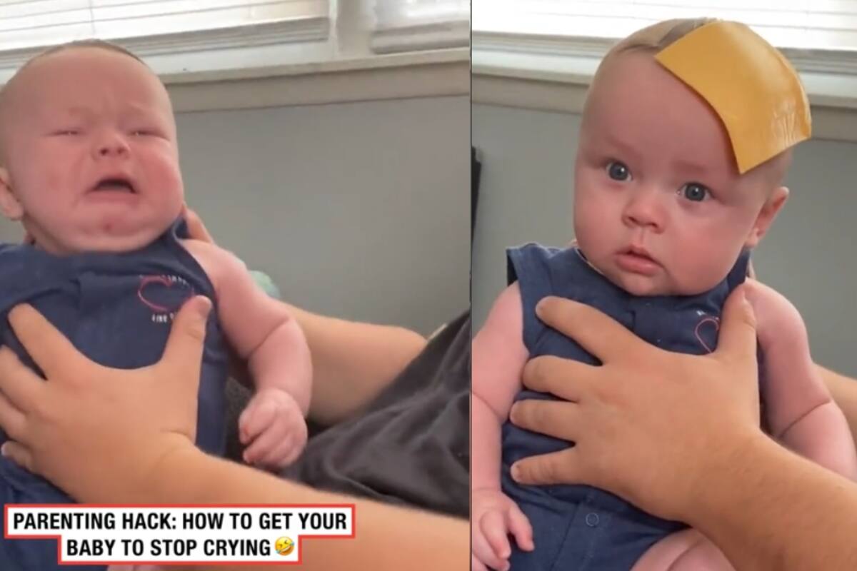 Padres logran que su bebé deje de llorar poniéndole un trozo de queso en la cabeza