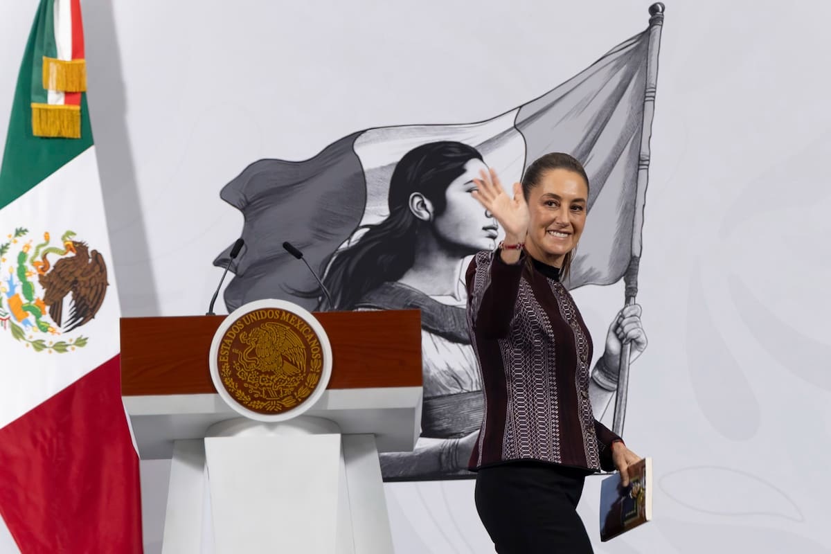 La presidenta Claudia Sheinbaum Pardo en su 'Conferencia del Pueblo' del 24 de octubre del 2025. | Crédito: Presidencia