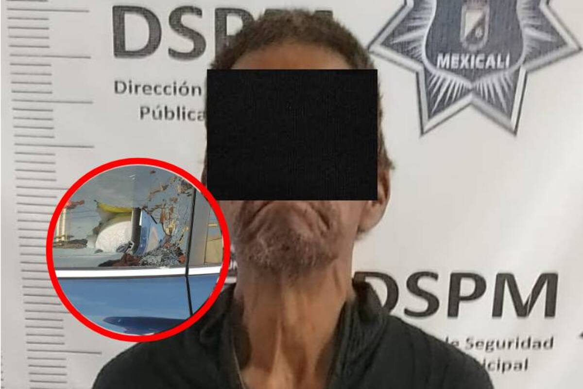 Sujeto detenido tras causar daños al vehículo de un adulto mayor