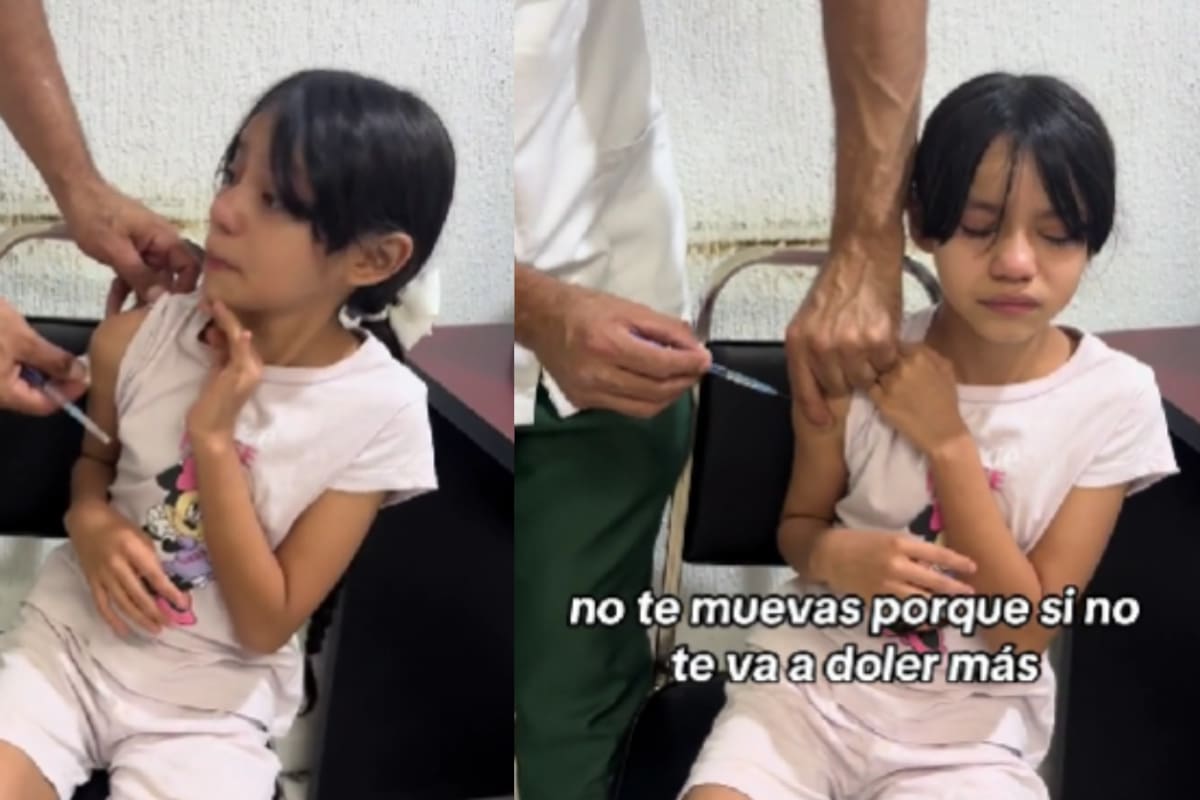 “Pérame, pérame, pérame”: Niña se prepara de forma curiosa para recibir una vacuna y se vuelve viral