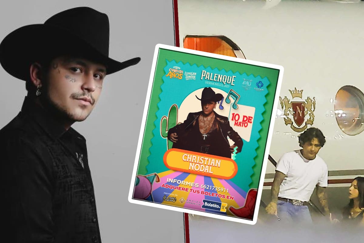 ¡Christian Nodal ya llegó a Hermosillo! Se prepara para su concierton en el palenque de la ExpoGan 2025