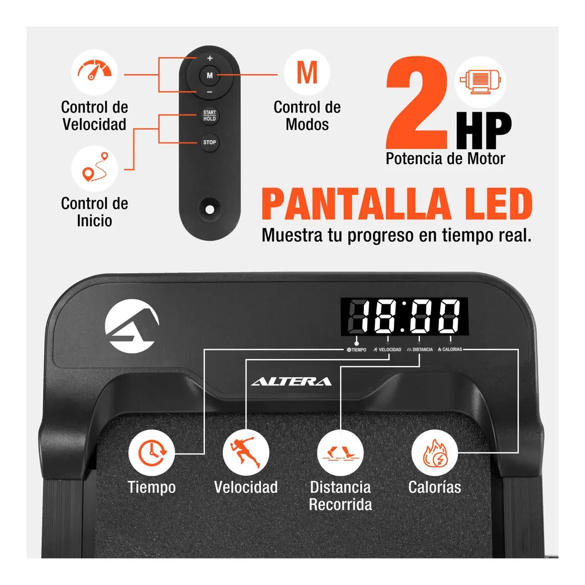 Caminadora Eléctrica Altera Compacta Portátil | Mercado Libre