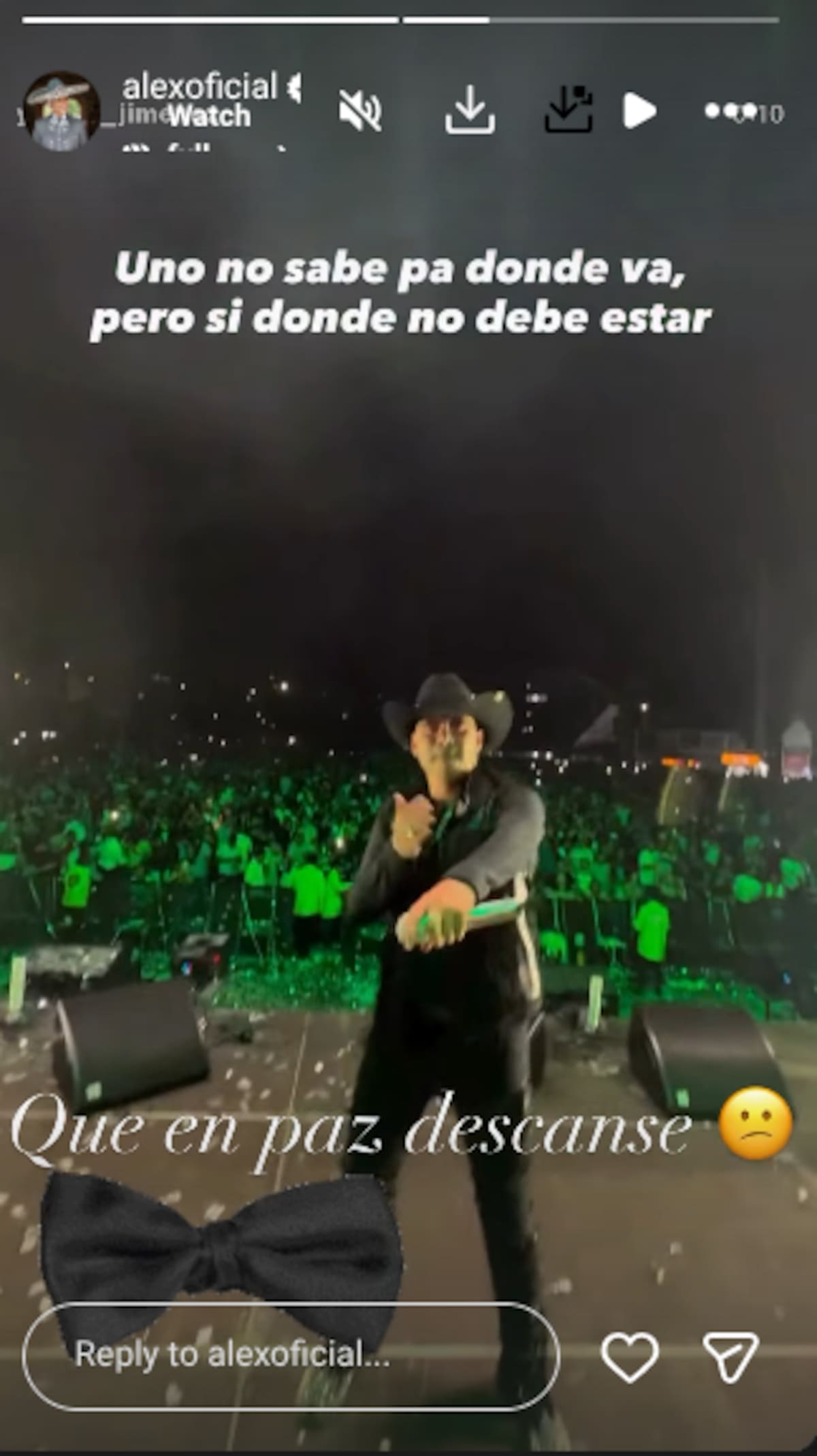 Alejandro Fernández lamenta la muerte de Yeison Jiménez | Instagram @alexoficial