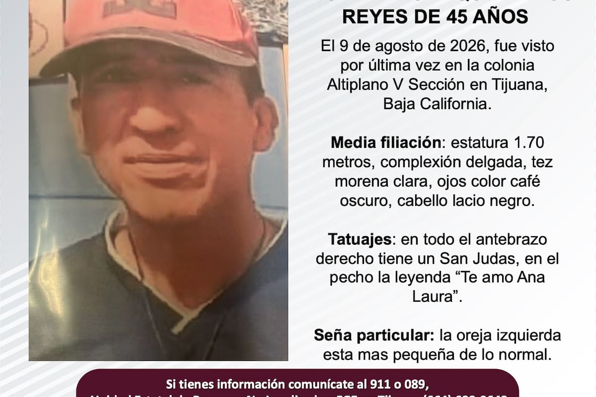 Se busca Edgar Palomeque de los Reyes de 45 años