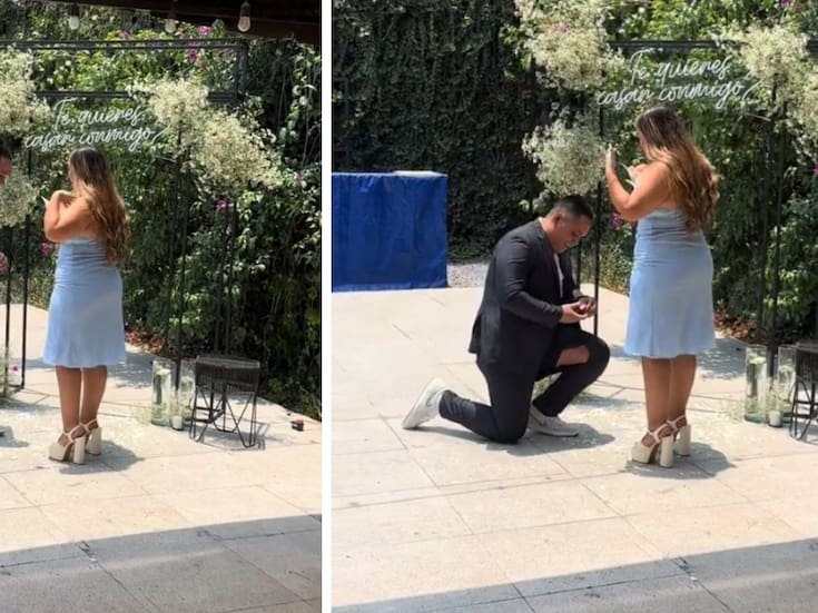 VIDEO muestra cómo hombre rompe sus pantalones al proponer matrimonio