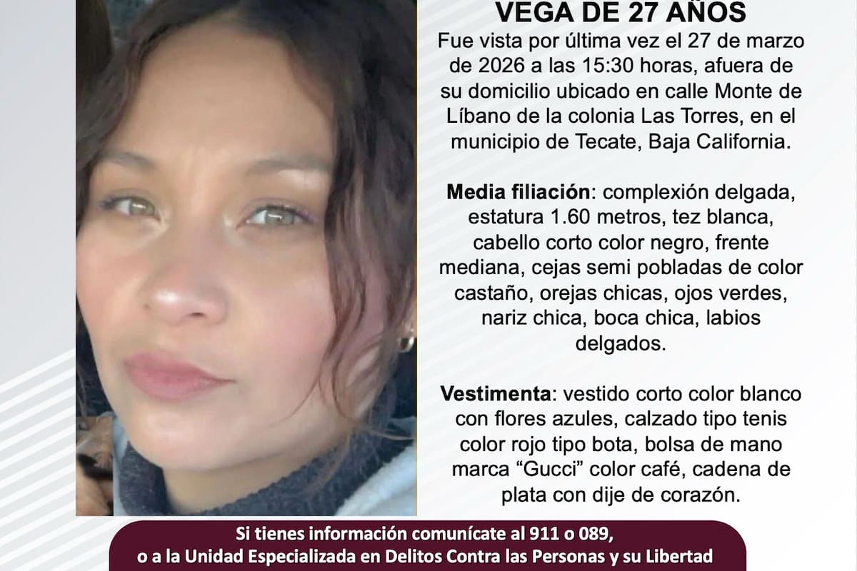 Se busca a María Julissa Ruiz Vega de 27 años