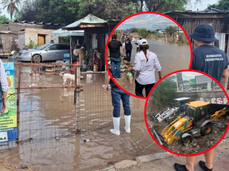 Siguen las acciones tras lluvias en Hermosillo: apoyos, limpieza y vigilancia en comunidades costeras