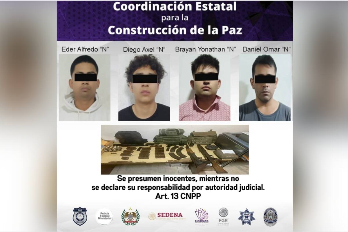 Narco en México: Capturan a cuatro con cañón para lanzagranadas