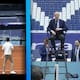 VIDEO: Rafael Nadal y Jannik Sinner jugaron tenis en el Santiago Bernabéu junto a futbolistas del Real Madrid mientras Florentino Pérez estaba de juez de silla