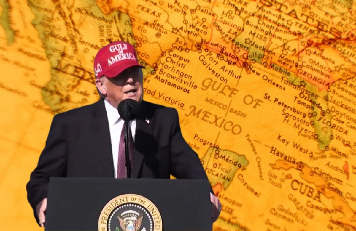 El presidente usó una gorra con la leyenda “Golfo de América” durante su intervención. | Crédito: Pixabay