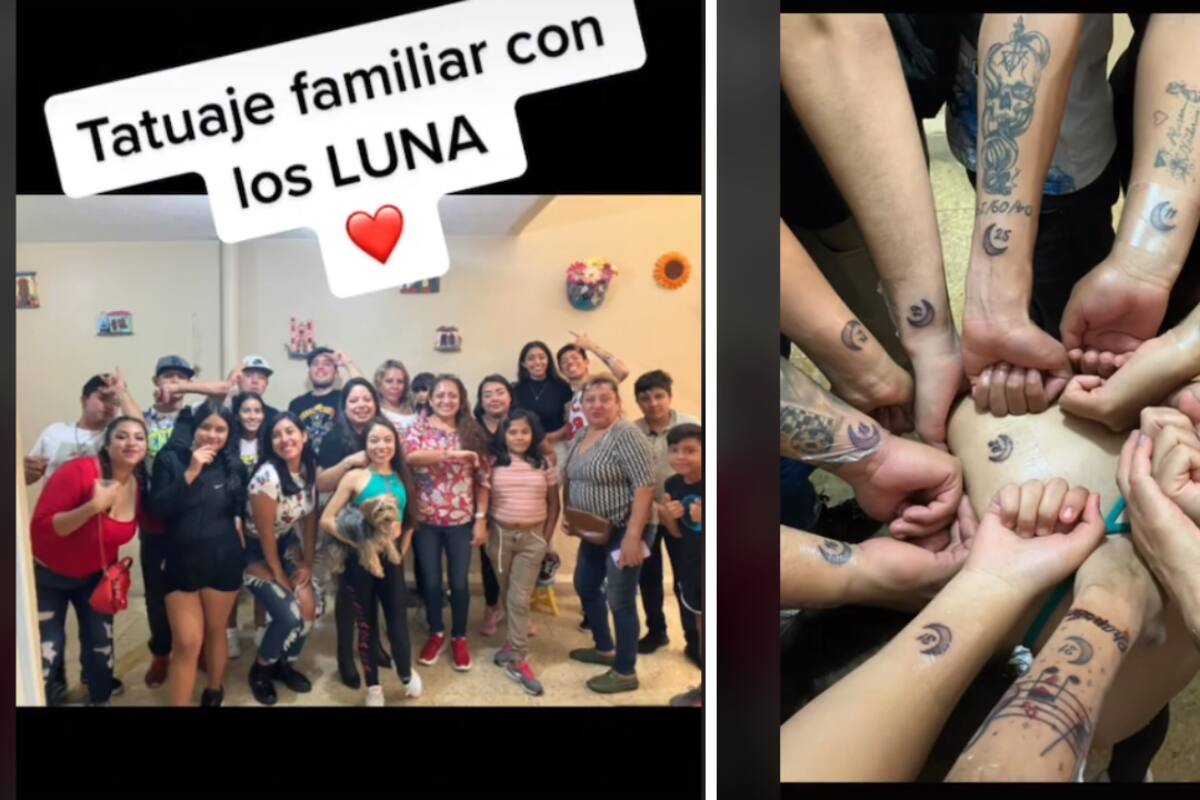 TikTok: La peculiar razón por la que una numerosa familia decidió tatuarse una Luna con un número