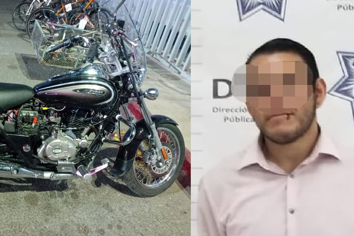 Lo detienen manejando una moto robada minutos después del hurto