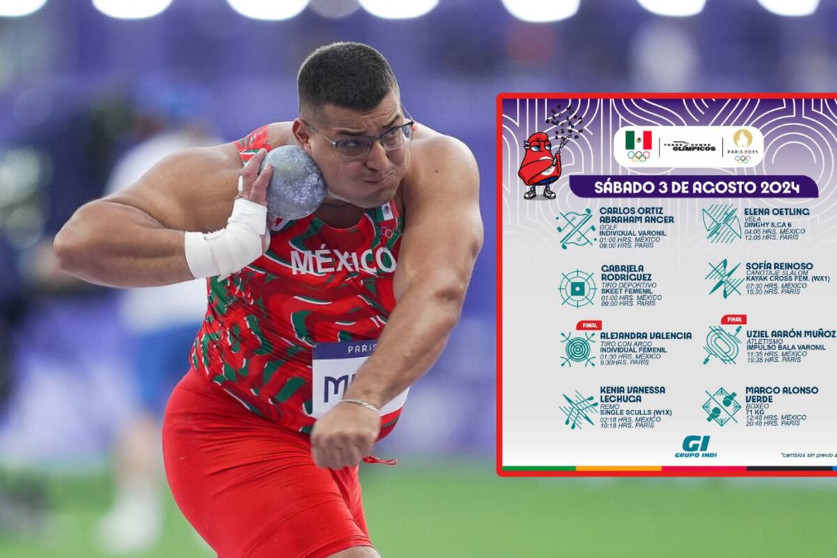 Actividades de los mexicanos en los Juegos Olímpicos de París para el 3 de agosto