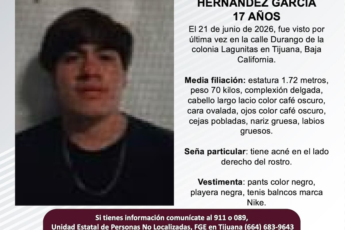 Se busca Luis Enrique Hernández García de 17 años