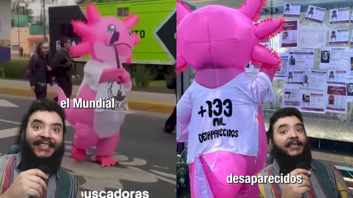 “Esta mascota representa a los desaparecidos y a las madres buscadoras”: ¿quién es el Ajolote Buscador?