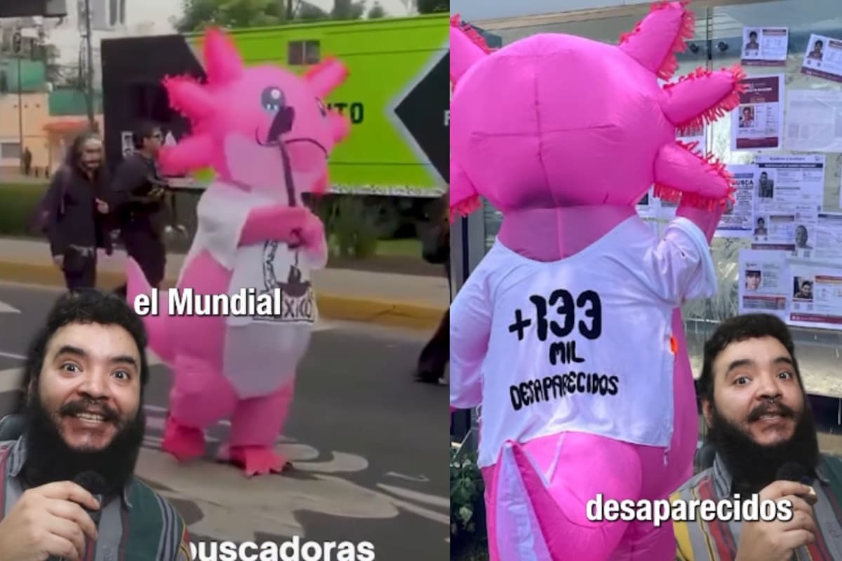 “Esta mascota representa a los desaparecidos y a las madres buscadoras”: ¿quién es el Ajolote Buscador?