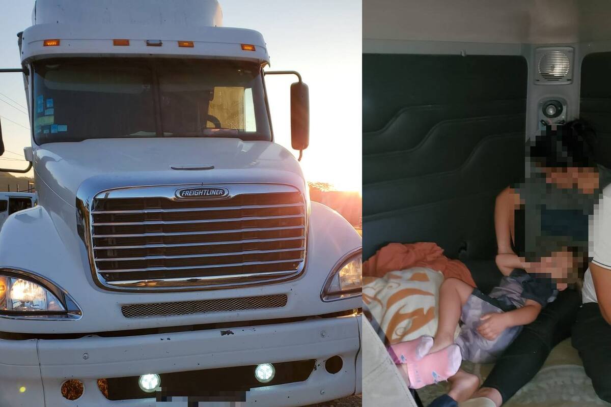 Capturan a dos familias de migrantes que viajaban en camarote de tráiler