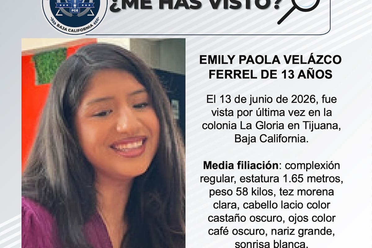 Se busca Emily Paola Velázco Ferrel de 13 años de edad