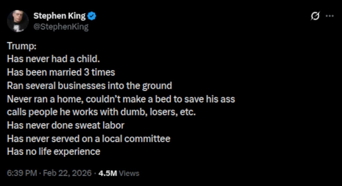 El post del rey del terror.