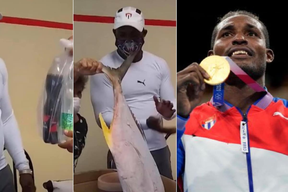 Boxeador cubano recibe un pescado y dos sodas como premio por oro en Tokio 2020