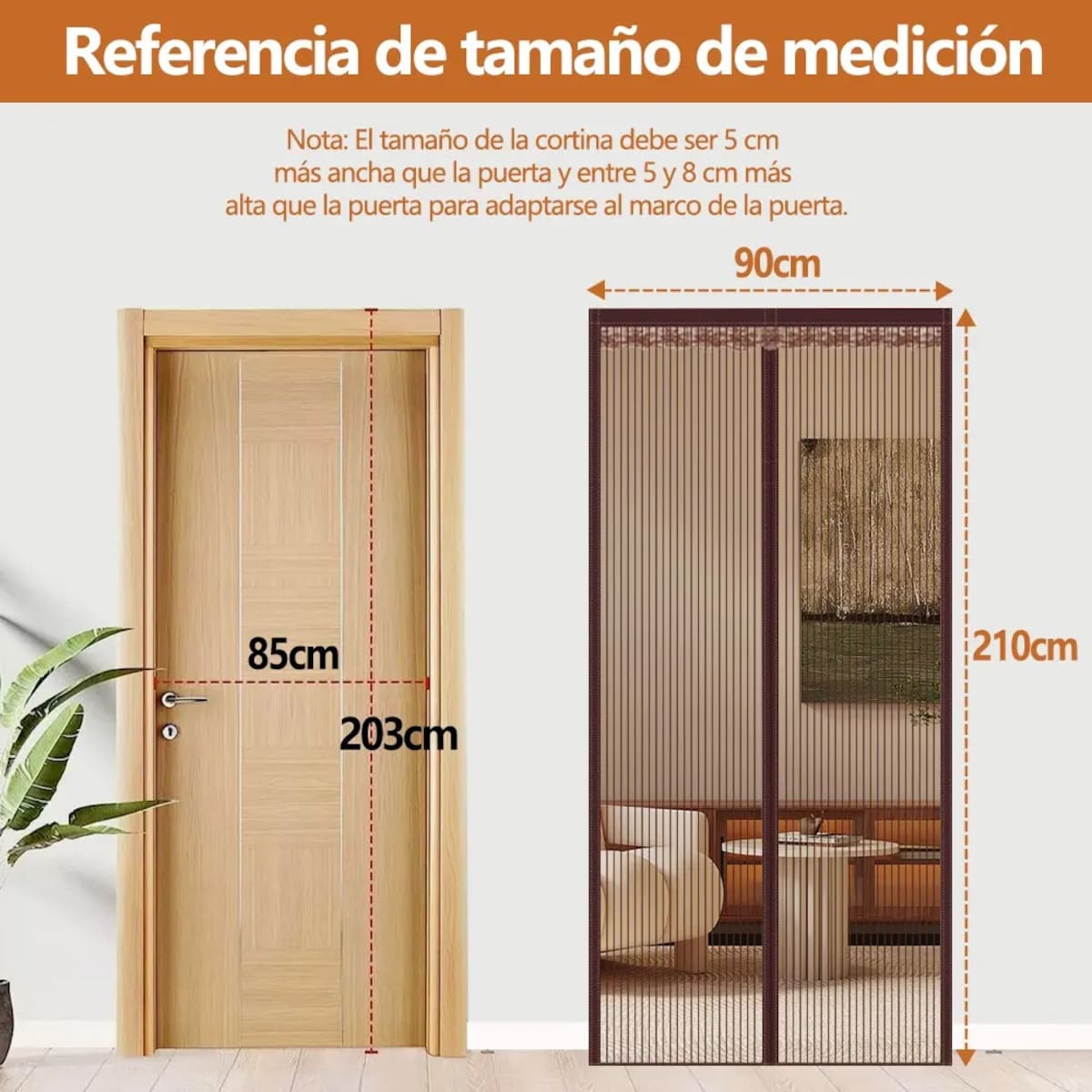 Malla Mosquitera Mosquiteras Para Puertas Cortina Magnetica | Mercado Libre