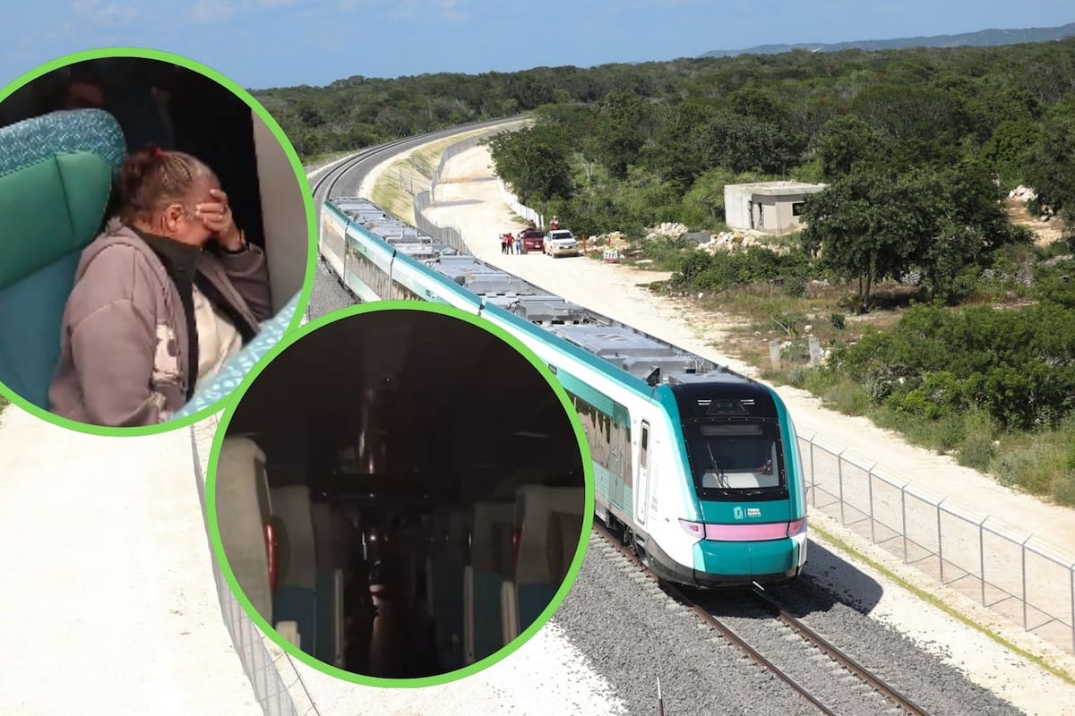 Falla eléctrica en el Tren Maya deja varados a pasajeros por más de 5 horas tras un intento fallido de remolcar la unidad en la ruta Mérida-Cancún, donde la desesperación de los usuarios se volvió viral