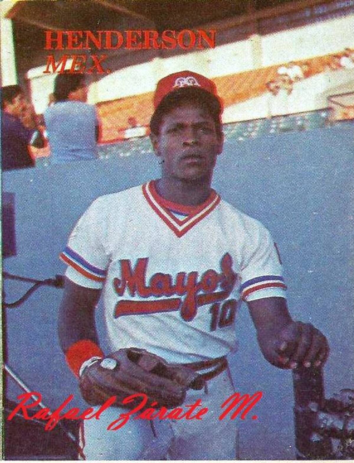Rickey Henderson con los Mayos de Navojoa, durante los playoffs en enero de 1979. (Foto: Rafael Zárate Martínez)