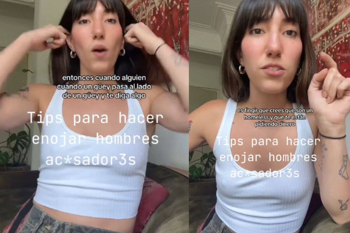 Tiktoker revela un “tip” para hacer enojar a los hombres que la acosan en la calle