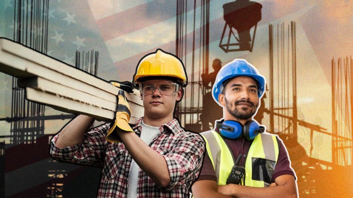 La “jornada típica” de construcción en EEUU ronda las 39 horas semanales, mientras que el dato comparable para albañilería en México está cerca de 44 horas.