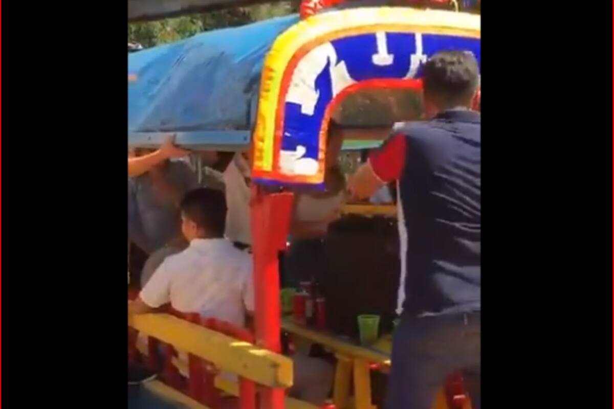 Difunden video del momento que joven cae de trajinera en Xochimilco y muere