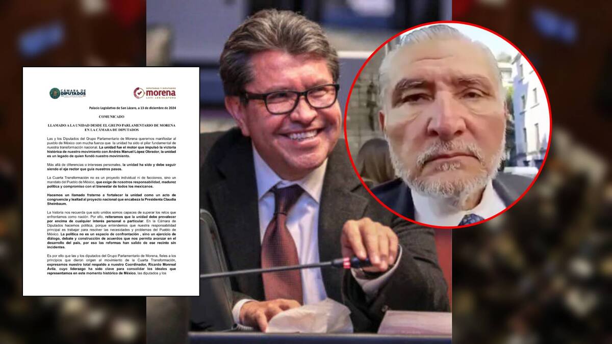 Morena emitió un comunicado por la pelea entre Ricardo Monreal y Adán Augusto López por mil millones de pesos de recursos en el Senado de la República. | Especial GH