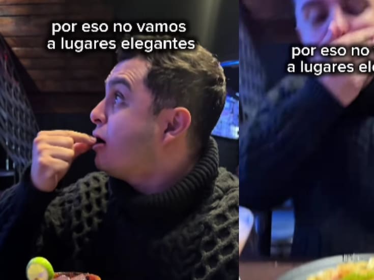 “Por eso no vamos a lugares elegantes”: Mujer se vuelve viral al grabar los incidentes que le ocurren a su pareja en un restaurante