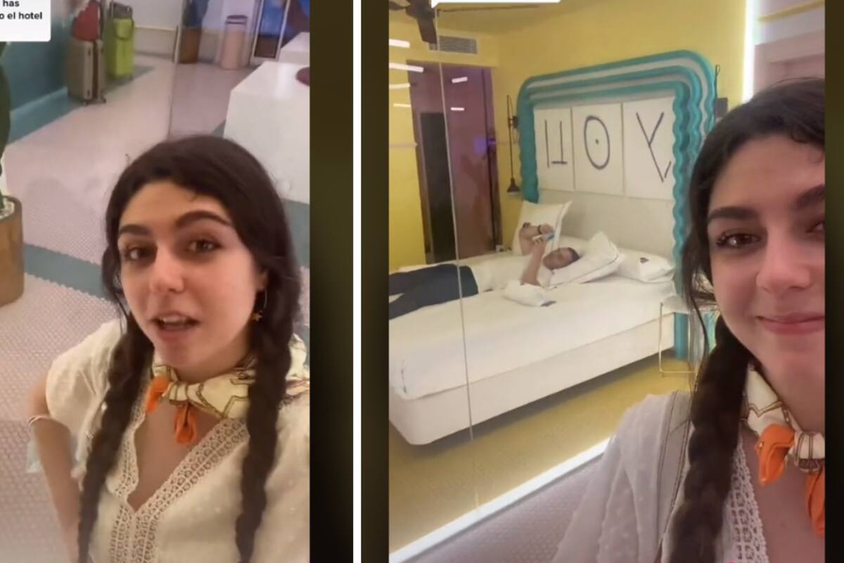 Tiktok: Pareja logra alojarse gratis en un hotel de España, pero la habitación era transparente