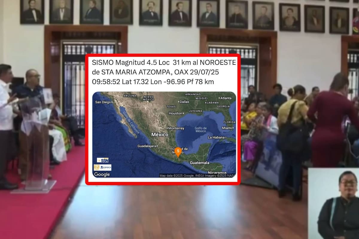 VIDEO: Sismo de 4.5 en Oaxaca sorprende a reporteros y gobernador durante conferencia de prensa, “tranquilos, tranquilos, no corran”